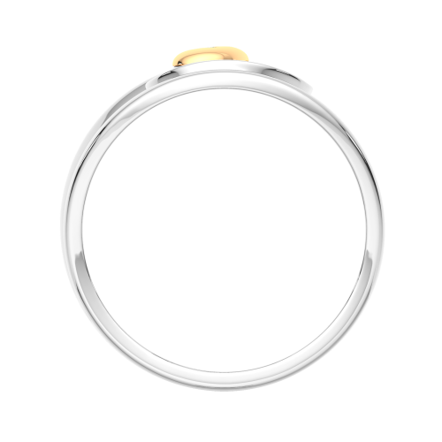 Кольцо из комбинированного серебра с бриллиантом 02D0056.G14K фото 4