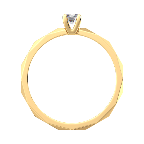 Кольцо помолвочное из желтого золота с бриллиантом 2D00363.18K.Y фото 4
