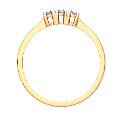 Кольцо из розового золота с фианитом 2101208.14K.R фото 4
