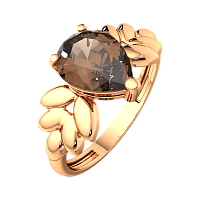 Кольцо из розового золота с раухтопазом 2S90156.14K.R