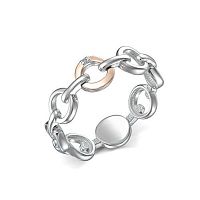 Кольцо из комбинированного серебра с бриллиантом 01-2234/000Б-00
