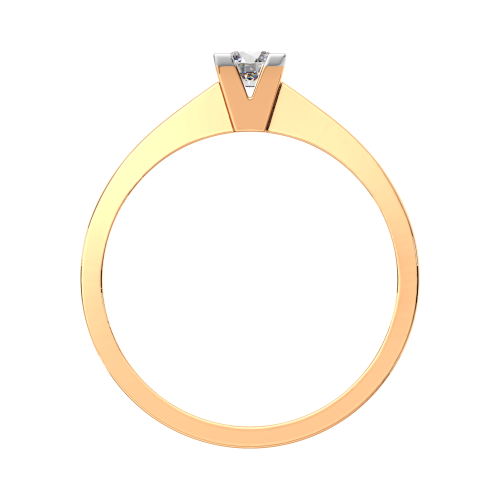 Кольцо помолвочное из розового золота с бриллиантом 2D00356.14K.R фото 4