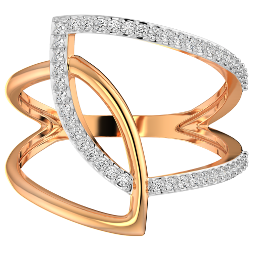 Кольцо из розового золота с фианитом 210803.9K.R фото 3