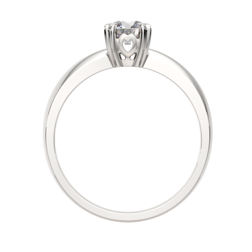 Кольцо помолвочное из белого золота с бриллиантом 2D00414.14K.W фото 4