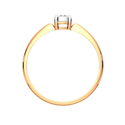 Кольцо помолвочное из комбинированного золота с бриллиантом 2D00131.14K.B фото 4