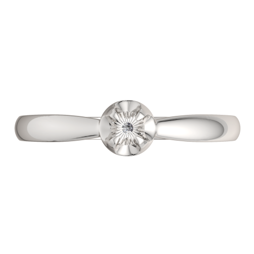 Кольцо помолвочное из серебра с бриллиантом 02D0021 фото 3