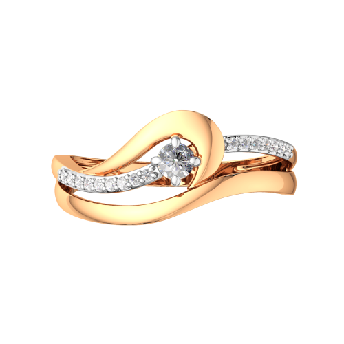 Кольцо из розового золота с фианитом 2101245.14K.R фото 3