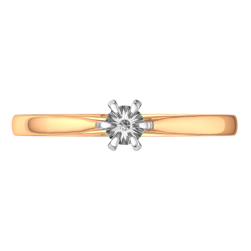 Кольцо из комбинированного золота с бриллиантом 2D00212.14K.B.ZZ фото 3