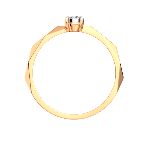 Кольцо помолвочное из комбинированного золота с бриллиантом 2D00172.14K.B фото 4