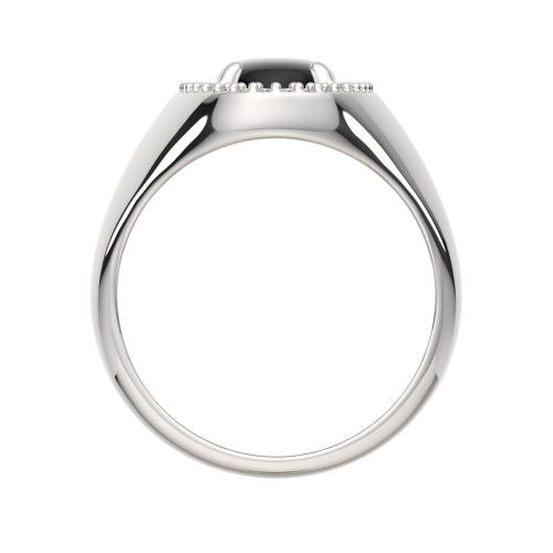 Кольцо из серебра с ониксом 02G9114 фото 4