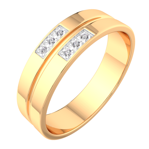 Кольцо обручальное из розового золота с фианитом 1550112.14K.R фото 2