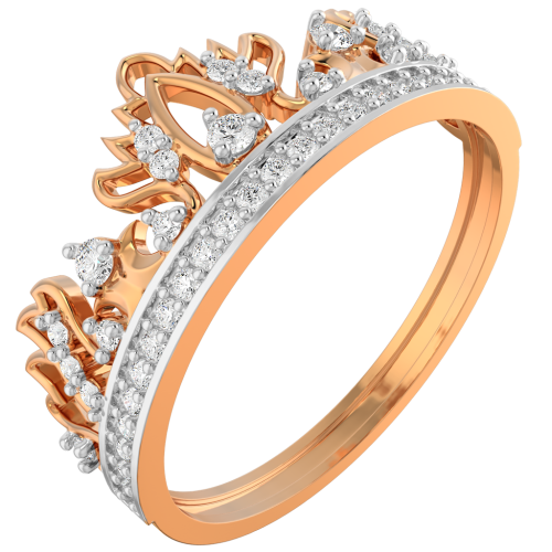 Кольцо из розового золота с фианитом 210513-9K фото 2