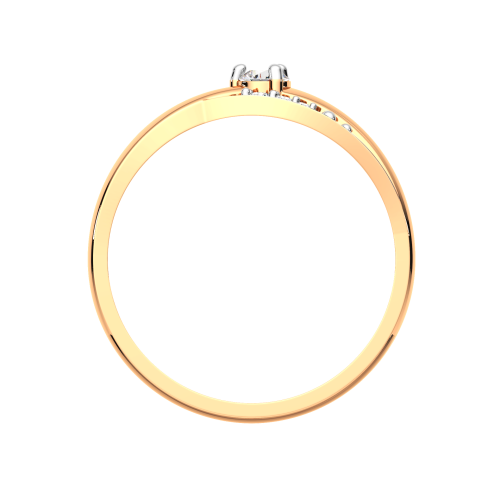 Кольцо из розового золота с фианитом 2101064.14K.R фото 4