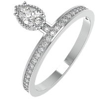 Кольцо из серебра с фианитом 0210182