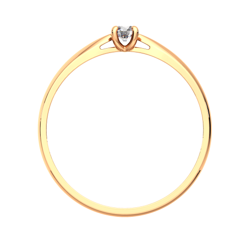Кольцо из розового золота с фианитом 210658.14K.R фото 4