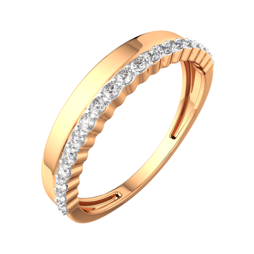 Кольцо из розового золота с фианитом 2101253.14K.R фото 2