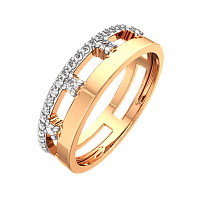 Кольцо из розового золота с бриллиантом 2D00447.14K.R