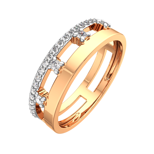 Кольцо из розового золота с бриллиантом 2D00447.14K.R