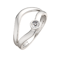 Кольцо из серебра с фианитом 0210923