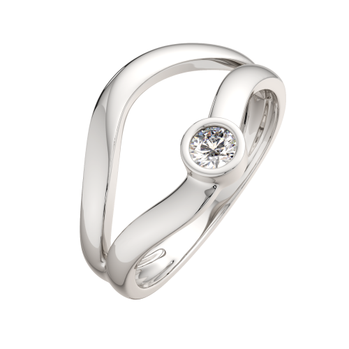 Кольцо из серебра с фианитом 0210923