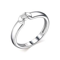 Кольцо помолвочное из серебра с бриллиантом 01-2018/000Б-00