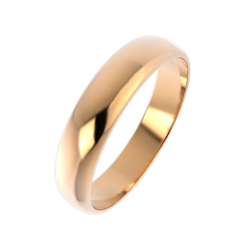 Кольцо обручальное из розового золота 105008