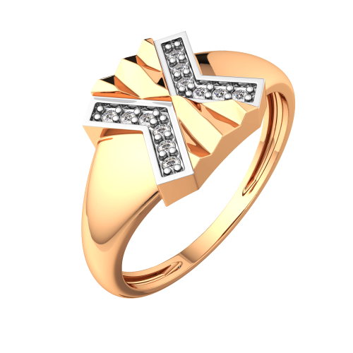 Кольцо из розового золота с фианитом 2101157.9K.R.ZZ фото 2