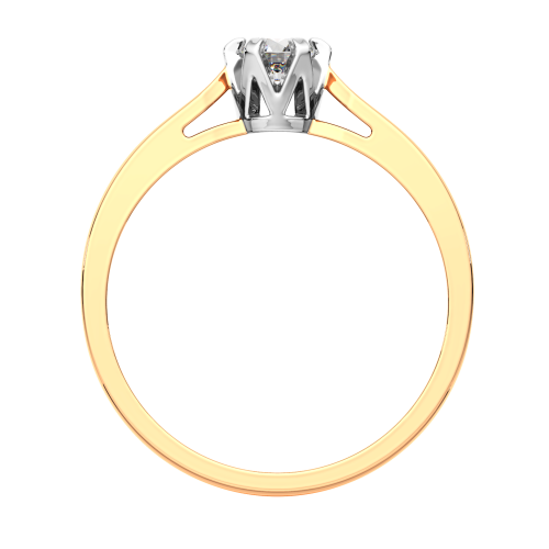 Кольцо помолвочное из комбинированного золота с бриллиантом 2D00303.14K.B фото 4