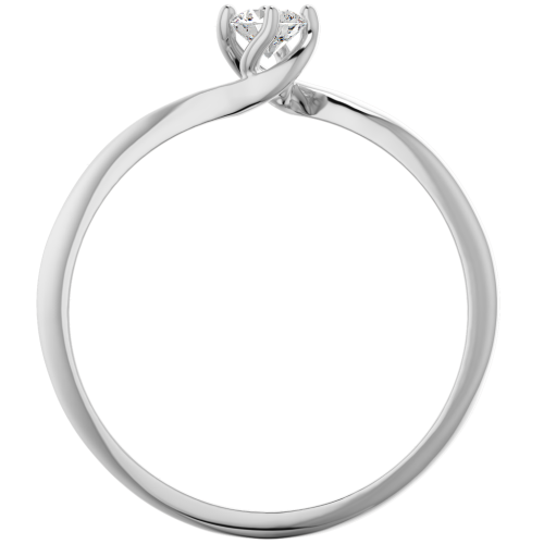 Кольцо помолвочное из белого золота с бриллиантом 2D00143.14K.W фото 2