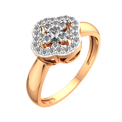 Кольцо из розового золота с бриллиантом 2D00420.14K.R.ZZ фото 2