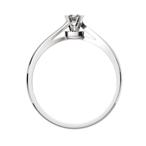 Кольцо помолвочное из белого золота с бриллиантом 2D00216.14K.W фото 4