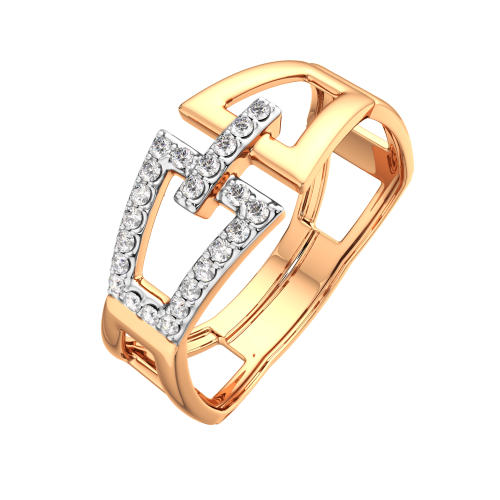 Кольцо из розового золота с фианитом 2101551.14K.R