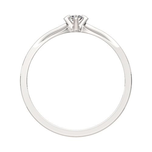 Кольцо помолвочное из белого золота с бриллиантом 2D00124.14K.W фото 4