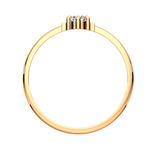 Кольцо из розового золота с фианитом 210569.9K.R фото 4