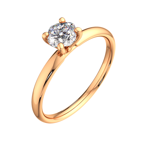 Кольцо помолвочное из розового золота с фианитом 210777.14K.R фото 2