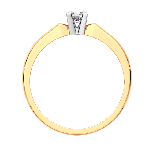 Кольцо помолвочное из комбинированного золота с бриллиантом 2D00314.14K.B фото 4