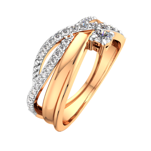 Кольцо из розового золота с фианитом 2101036.9K.R