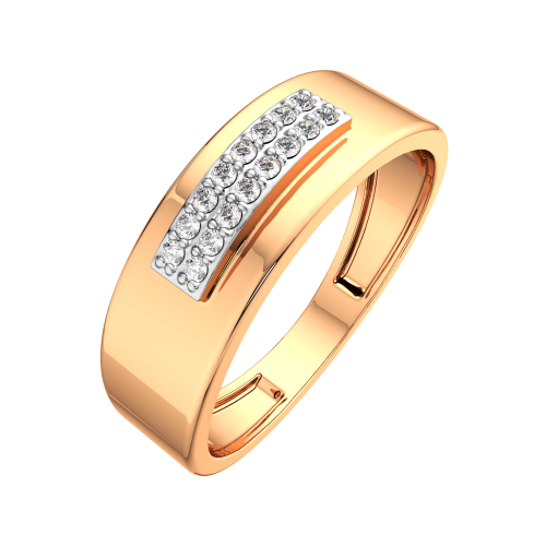 Кольцо из розового золота с бриллиантом 2D00445.14K.R.ZZ