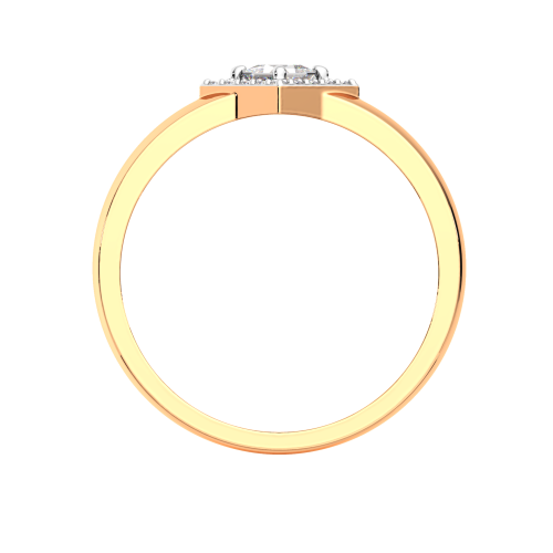 Кольцо из розового золота с фианитом 2101499.14K.R фото 4