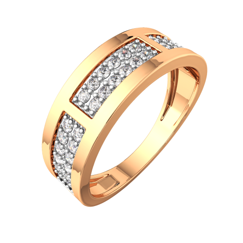 Кольцо из розового золота с бриллиантом 2D00437.14K.R.ZZ фото 2