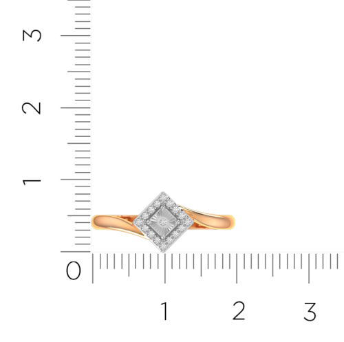 Кольцо из комбинированного золота с бриллиантом 2D00156.14K.B фото 5
