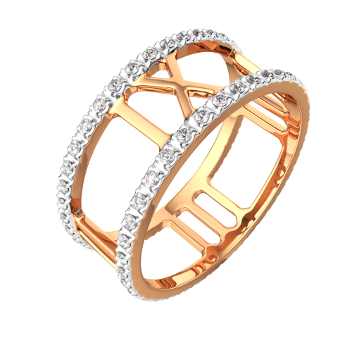 Кольцо из розового золота с бриллиантом 28D0001.14K.R фото 2
