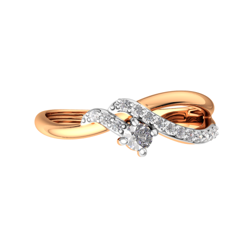 Кольцо из розового золота с фианитом 2101049.14K.R фото 3