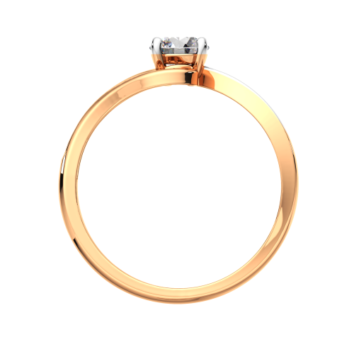 Кольцо из розового золота с фианитом 2101172.14K.R фото 4