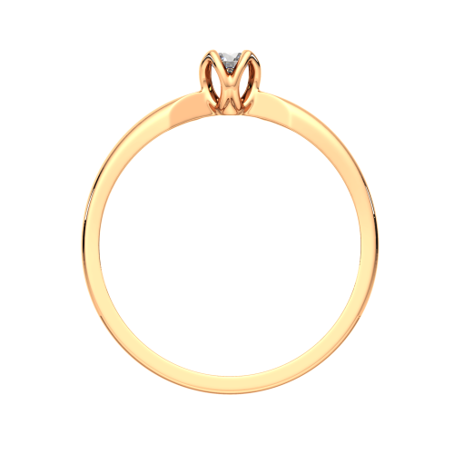 Кольцо помолвочное из розового золота с бриллиантом 2D00239.14K.R.ZZ фото 4