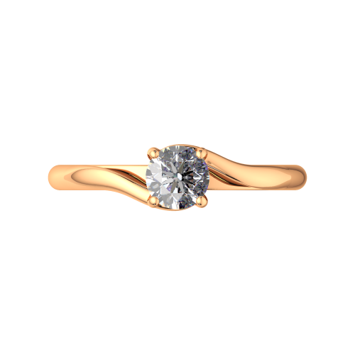Кольцо помолвочное из розового золота с фианитом 210853.9K.R фото 3