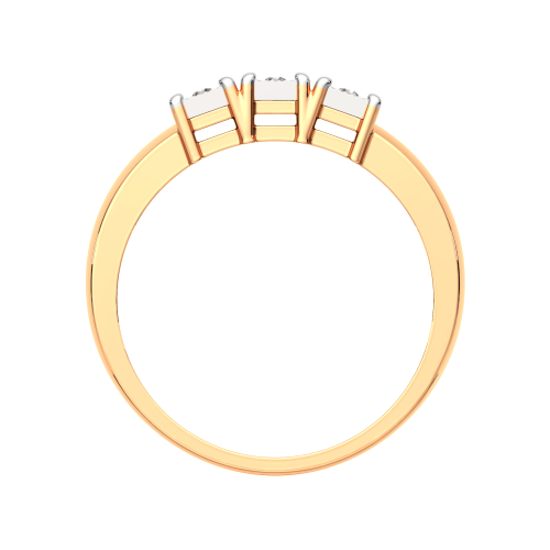 Кольцо из комбинированного золота с бриллиантом 2D00165.14K.B фото 4