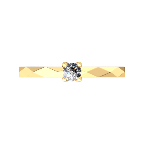 Кольцо помолвочное из желтого золота с бриллиантом 2D00363.18K.Y фото 3