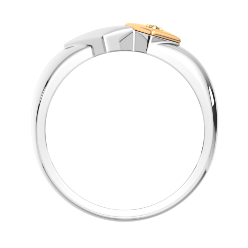 Кольцо из комбинированного серебра с бриллиантом 02D0012.G14K.ZZ фото 4