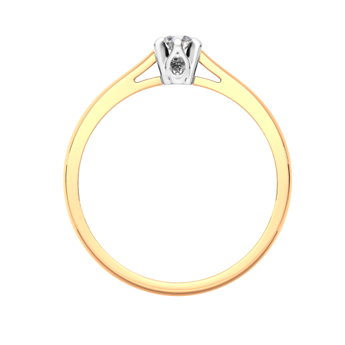 Кольцо помолвочное из комбинированного золота с бриллиантом 2D00262.14K.B.ZZ фото 4